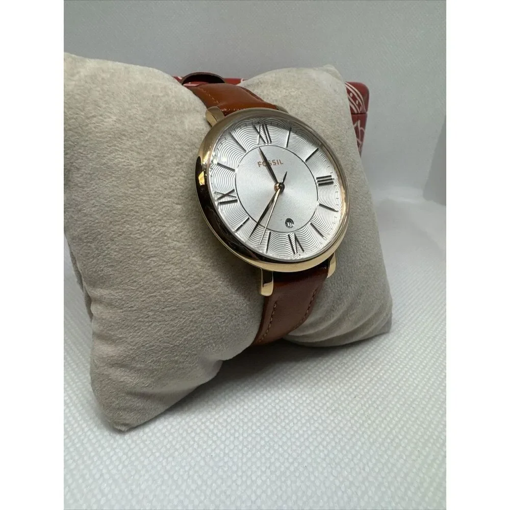 Fossil Jacqueline ES4352 Men Brown Leather Strap Analog Dial Quartz Watch YAY54